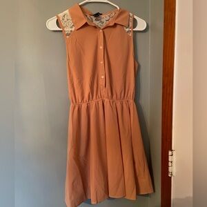 Collared peach dress